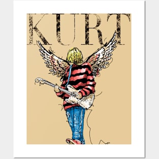 Kurt cobain guitar Posters and Art